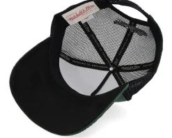 Cord Shield Bottle Green/Black A-Frame Trucker - Mitchell & Ness