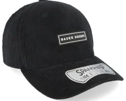 Corduroy Cap Black Adjustable - Bauer