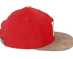 Corduroy Classic H 5 Panel Red Strapback - HUF