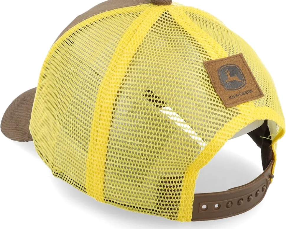 Corduroy Poly Mesh Yellow/Brown Trucker - John Deere