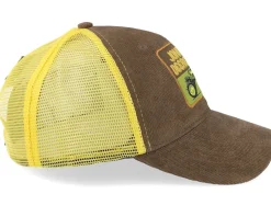 Corduroy Poly Mesh Yellow/Brown Trucker - John Deere