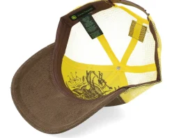 Corduroy Poly Mesh Yellow/Brown Trucker - John Deere