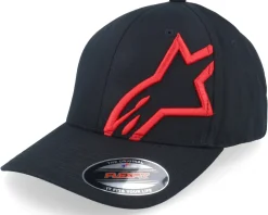 Corp 2 Curved Brim Black/Red Flexfit - Alpinestars