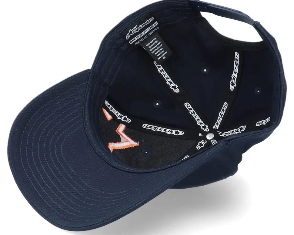 Corp Snap 2 Hat Navy/Orange Adjustable - Alpinestars
