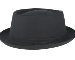 Cotton Black Pork Pie - Stetson