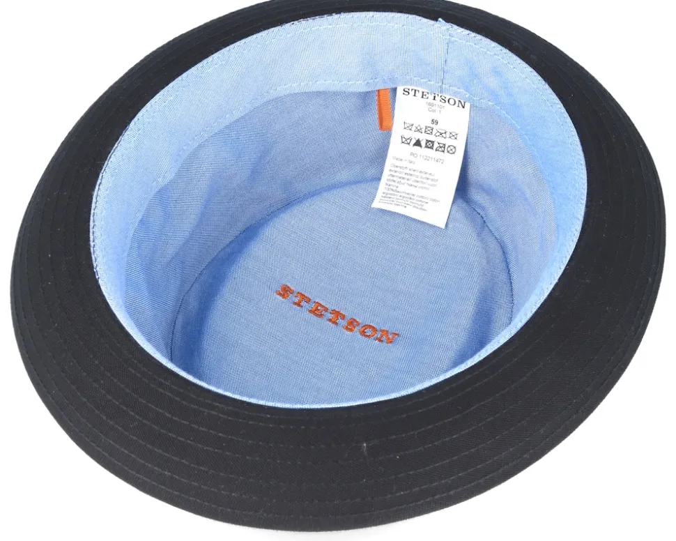 Cotton Black Pork Pie - Stetson