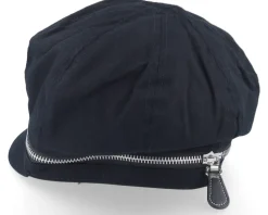 Cotton Fabirc Balloon Cap With Zipper Black Visor Vega Cap - Seeberger