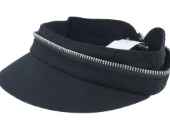 Cotton Fabirc Balloon Cap With Zipper Black Visor Vega Cap - Seeberger