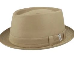 Cotton Khaki Pork Pie - Stetson