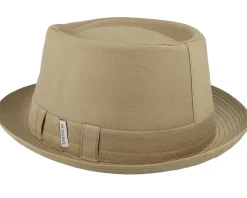 Cotton Khaki Pork Pie - Stetson