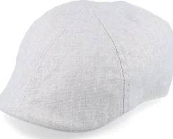 Cotton Linen Ivy Cap Basic Light Grey Flat Cap - Seeberger