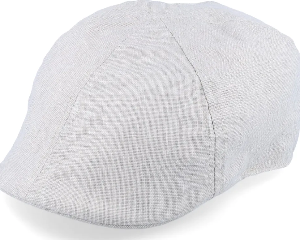 Cotton Linen Ivy Cap Basic Light Grey Flat Cap - Seeberger