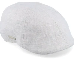 Cotton Linen Ivy Cap Basic Light Grey Flat Cap - Seeberger