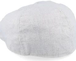 Cotton Linen Ivy Cap Basic Light Grey Flat Cap - Seeberger