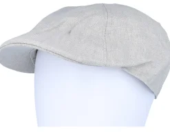 Cotton Linen Ivy Cap Basic Light Grey Flat Cap - Seeberger