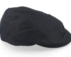 Cotton Linen Ivy Cap Black Flat Cap - Seeberger