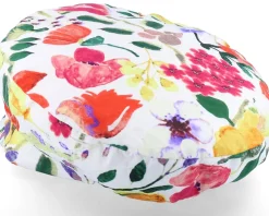 Cotton Military Cap In Floral Design White Vega Cap - Seeberger