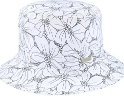 Cotton Mix Hat With Flower Print White Bucket - Seeberger