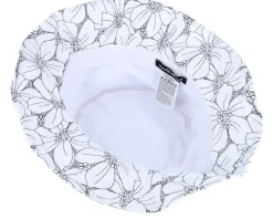 Cotton Mix Hat With Flower Print White Bucket - Seeberger