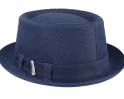 Cotton Navy Pork Pie - Stetson