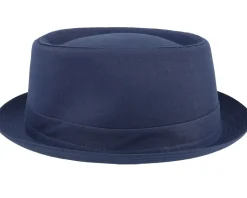 Cotton Navy Pork Pie - Stetson