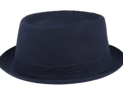 Cotton Navy/Gun Metal Pork Pie - Stetson