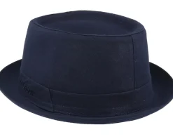 Cotton Navy/Gun Metal Pork Pie - Stetson