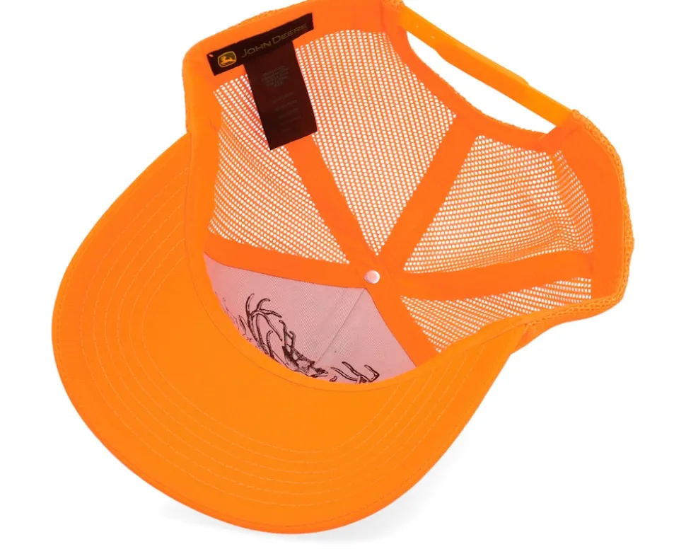 Cotton Twill Blaze Orange Trucker - John Deere