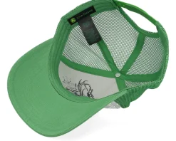 Cotton Twill Mesh Green/White A-Frame Trucker - John Deere