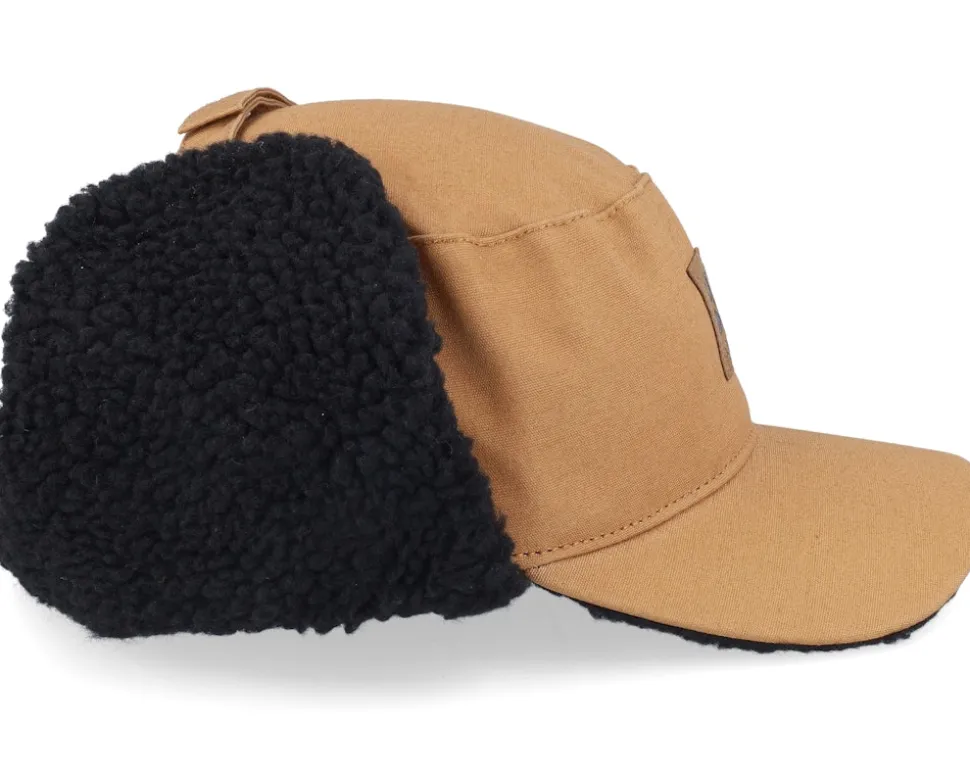 Cotton/Faux Fur Lining Hat Coyote Brown Earflap - John Deere