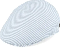 Country Cotton Blue Stripe Flat Cap - MJM Hats