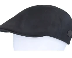 Country El Nappa Wax 2 Dark Brown/Orange Flatcap - MJM Hats