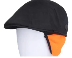 Country El Nappa Wax 2 Dark Brown/Orange Flatcap - MJM Hats