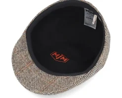 Country Harris Tweed Brown Hr Flat Cap - MJM Hats
