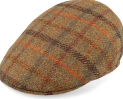 Country Harris Tweed Brown 2 Flat Cap - MJM Hats