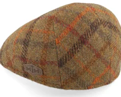 Country Harris Tweed Brown 2 Flat Cap - MJM Hats