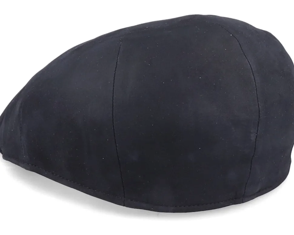 Country Nappa Wax Dark Brown Flat Cap - MJM Hats