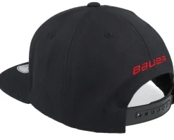 Crackle Cap Black Snapback - Bauer