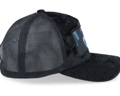 Crazy Smile Velvet Black/Black A-frame Trucker - Scenes