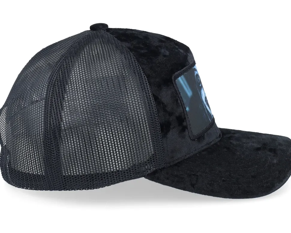 Crazy Smile Velvet Black/Black A-frame Trucker - Scenes