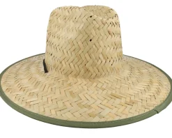 Crest Sun Tan/Olive Surplus Straw Hat - Brixton