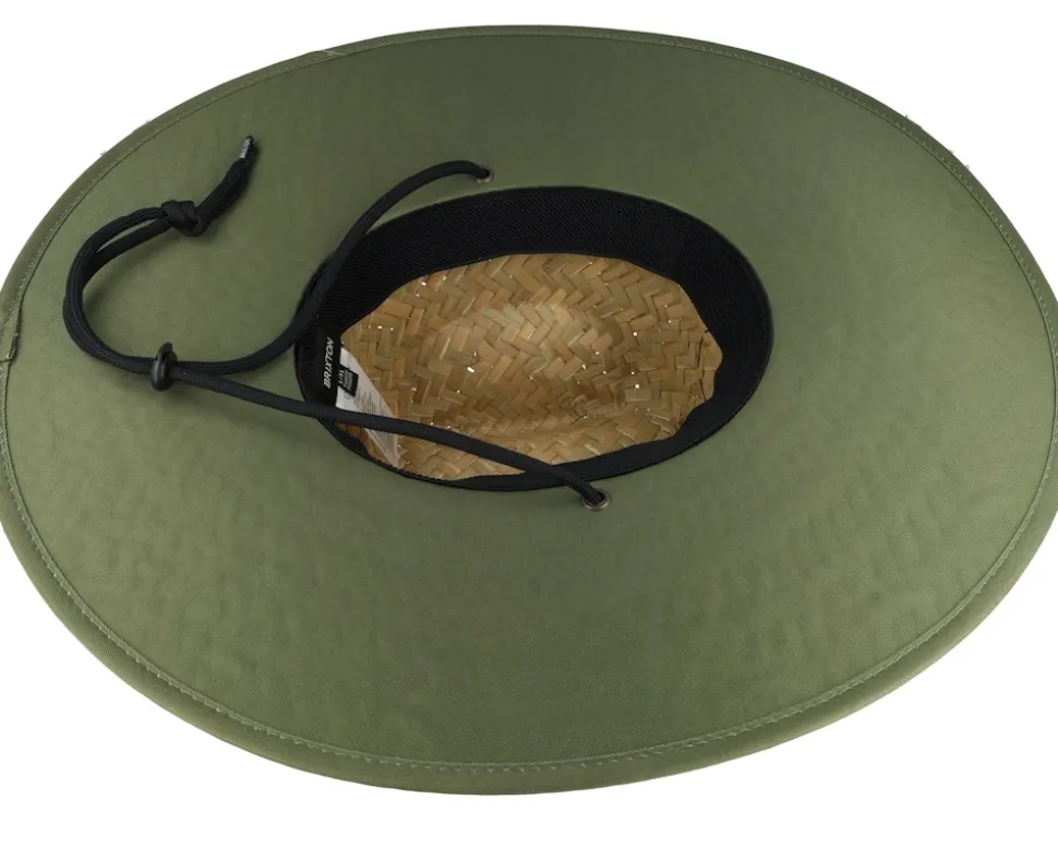 Crest Sun Tan/Olive Surplus Straw Hat - Brixton