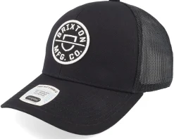 Crest X Black/Black Trucker - Brixton