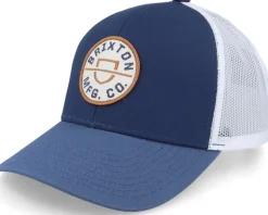 Crest X Medium Profile Washed Navy/Joe Blue Trucker - Brixton