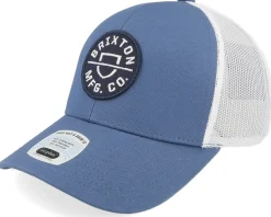 Crest X Mesh Cap Dark Denim/White A-Frame Trucker - Brixton