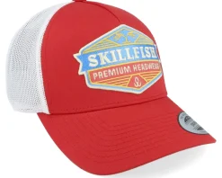 Crimsonwave Logo Retro Red/White A-frame Trucker - Skillfish