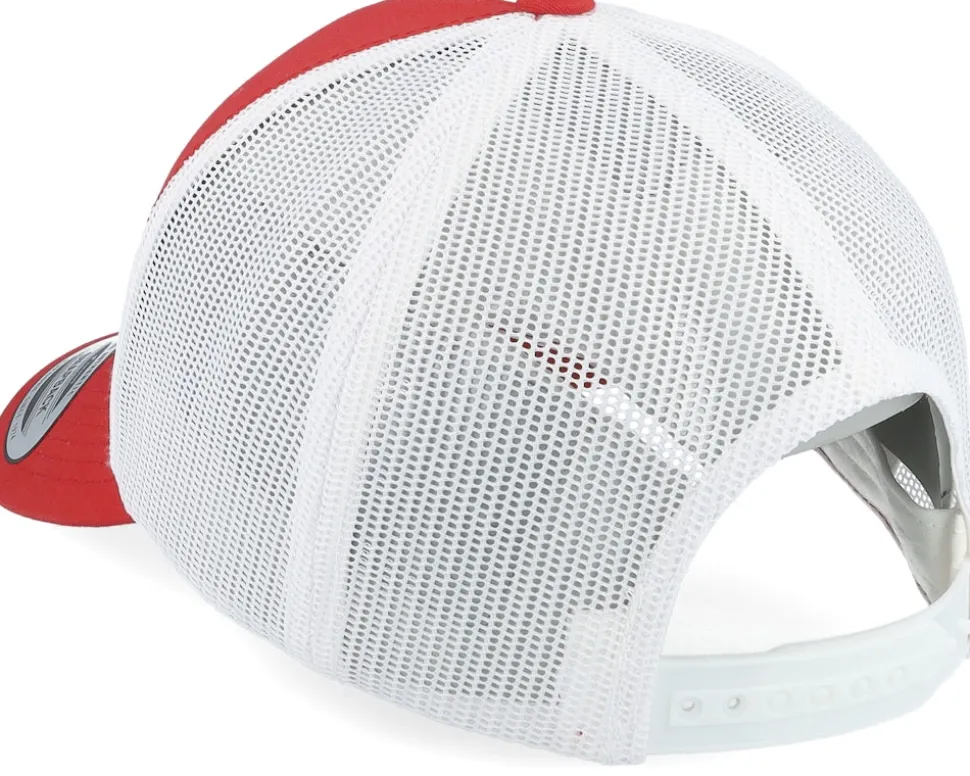 Crimsonwave Logo Retro Red/White A-frame Trucker - Skillfish