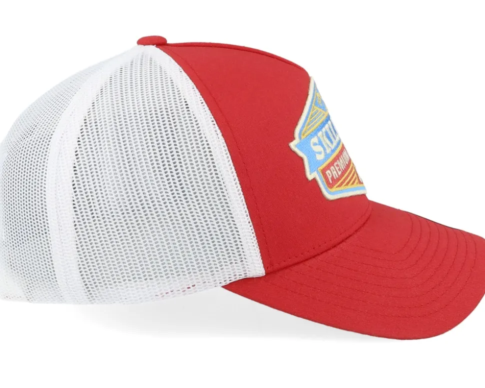 Crimsonwave Logo Retro Red/White A-frame Trucker - Skillfish