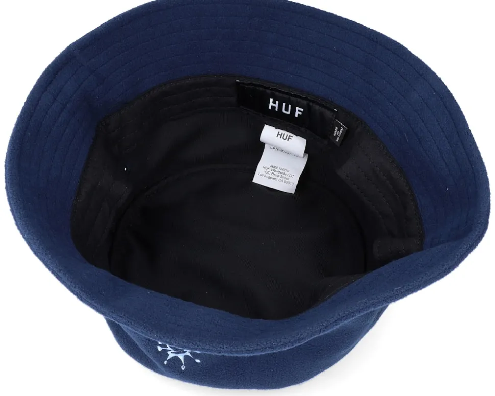 Crown Polar Fleece Hat Navy Bucket - HUF