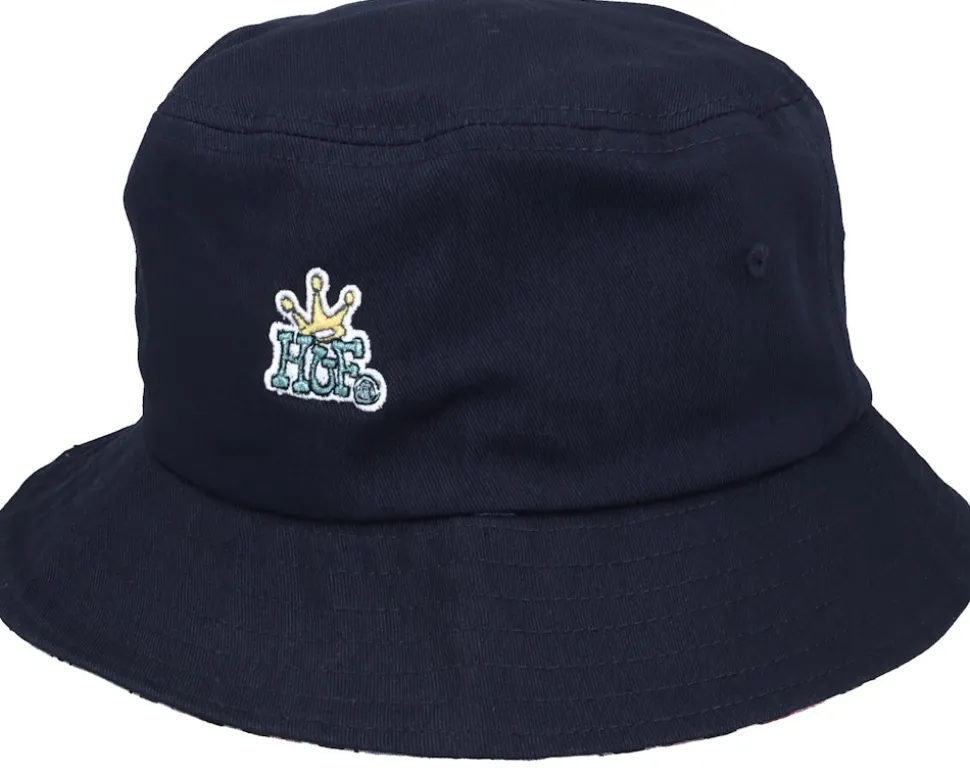 Crown Reversible Bucket Hat Navy Blazer Bucket - HUF